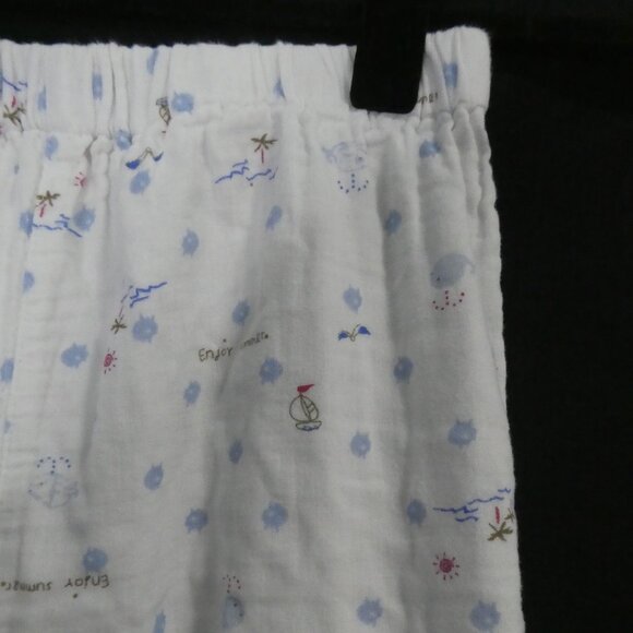 Unbranded | small 155/66A | Whimsical White Pajama Bottoms | Elastic Waistband - Picture 5 of 16